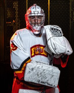 Since today is a special day for the @fordshockey organization, we thought we’d share the results of a quick “extra” shoot we were able to grab during their team photo session at the beginning of the season. Seniors + cool lighting + a little creativity = success! 
Happy Senior Night to these 4 standout players!