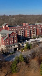 Take in @plushmills (Plush Mills Senior Living) from the sky, set in beautiful Swarthmore, PA — a vibrant community with charming shops and a historic college, scenic trails, and a welcoming small-town vibe. #plushmills #seniorliving #drone #swarthmore